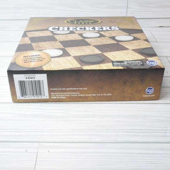 Classic Games Checkers For 2 Players Ages 6+ And Instructions 2020 NEW - Picture 5 of 6